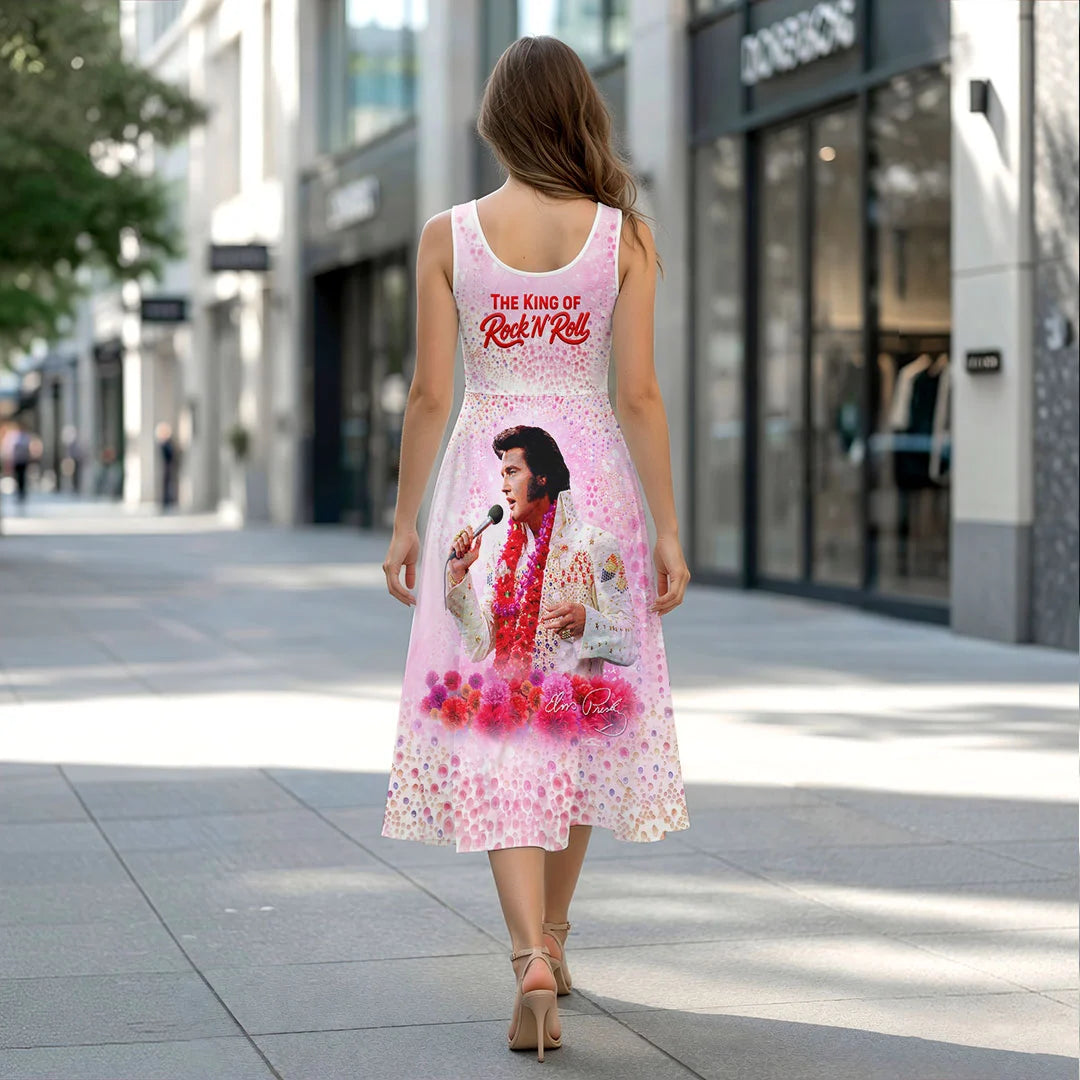 Elvis Presley Sleeveless Knee-Length Dress – HOATT20635