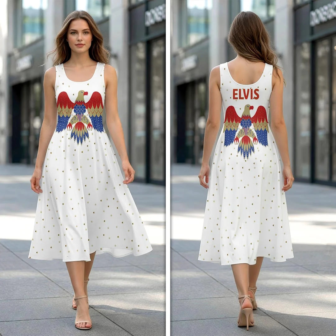Elvis Presley Sleeveless Knee-Length Dress – HOATT20597