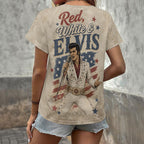 Elvis Presley 3D Women's V-Neck T-Shirt – TANTN24453