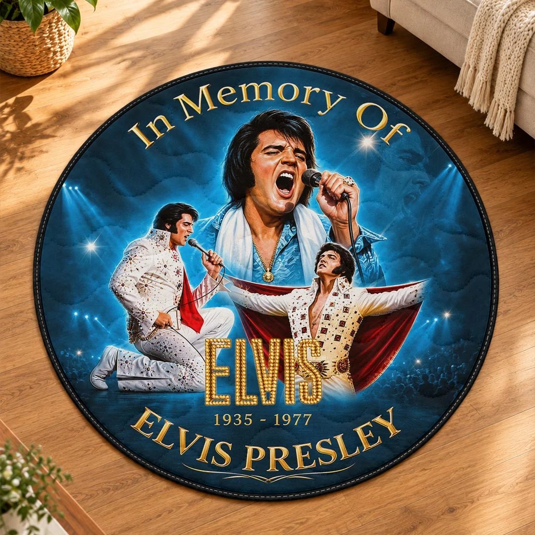 Elvis Presley Round Quilt Rug – HOATT26707
