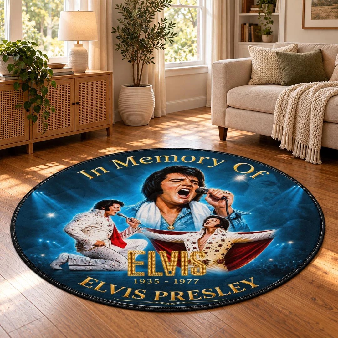 Elvis Presley Round Quilt Rug – HOATT26707