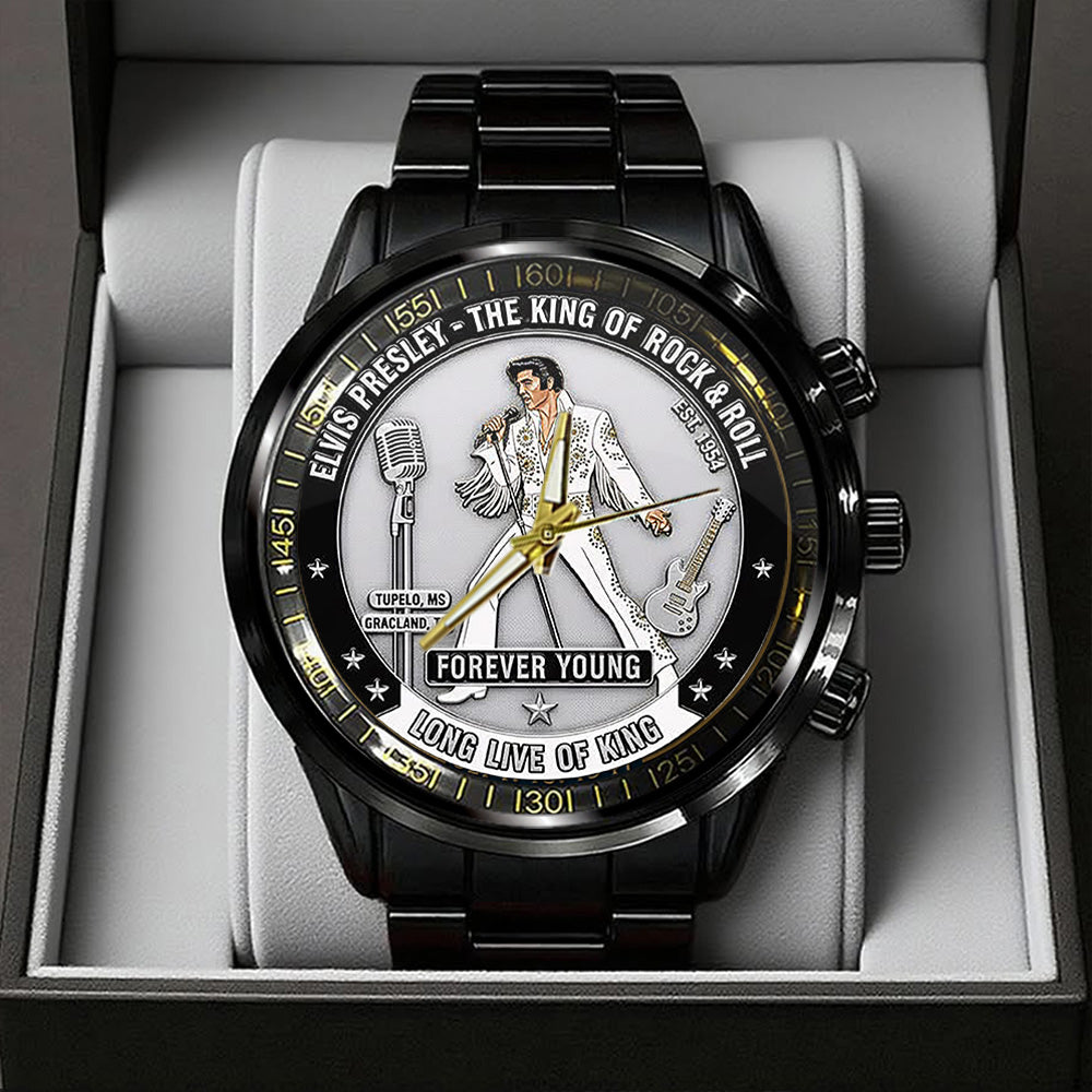 Elvis Presley Black Stainless Steel Watch – TANTN19116