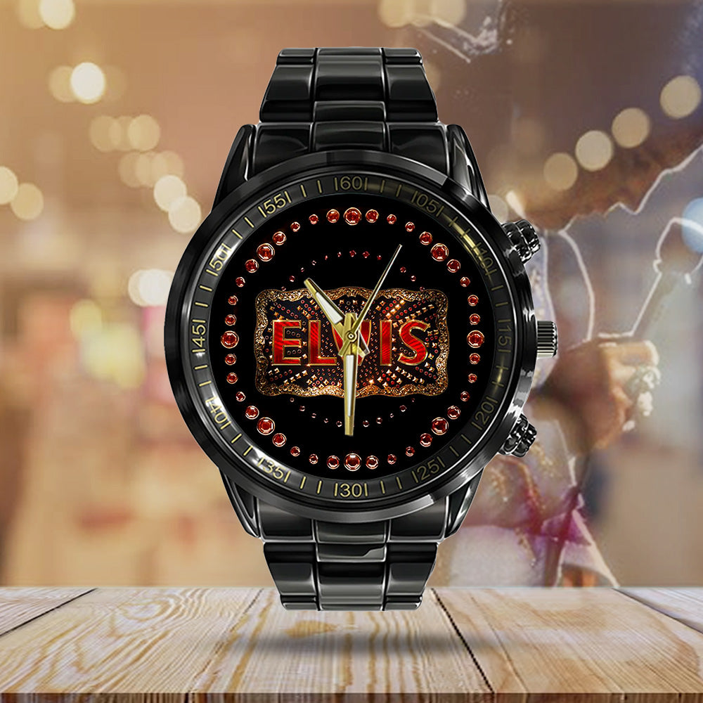 Elvis Presley Black Stainless Steel Watch – TANTN 5613
