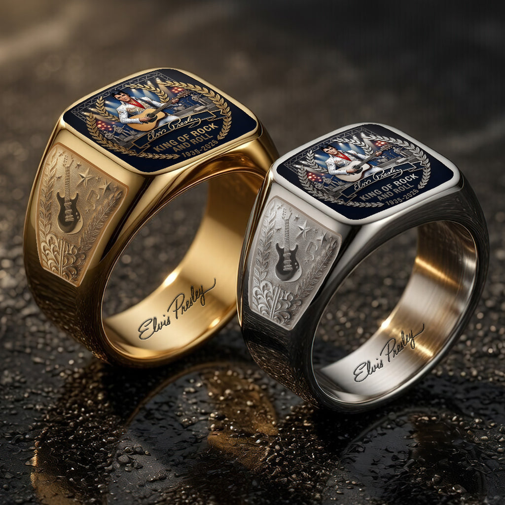 Elvis Presley 3D Engraved Ring – TANTN23236