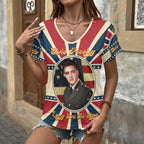 Elvis Presley 3D Women's V-Neck T-Shirt – HOATT17800