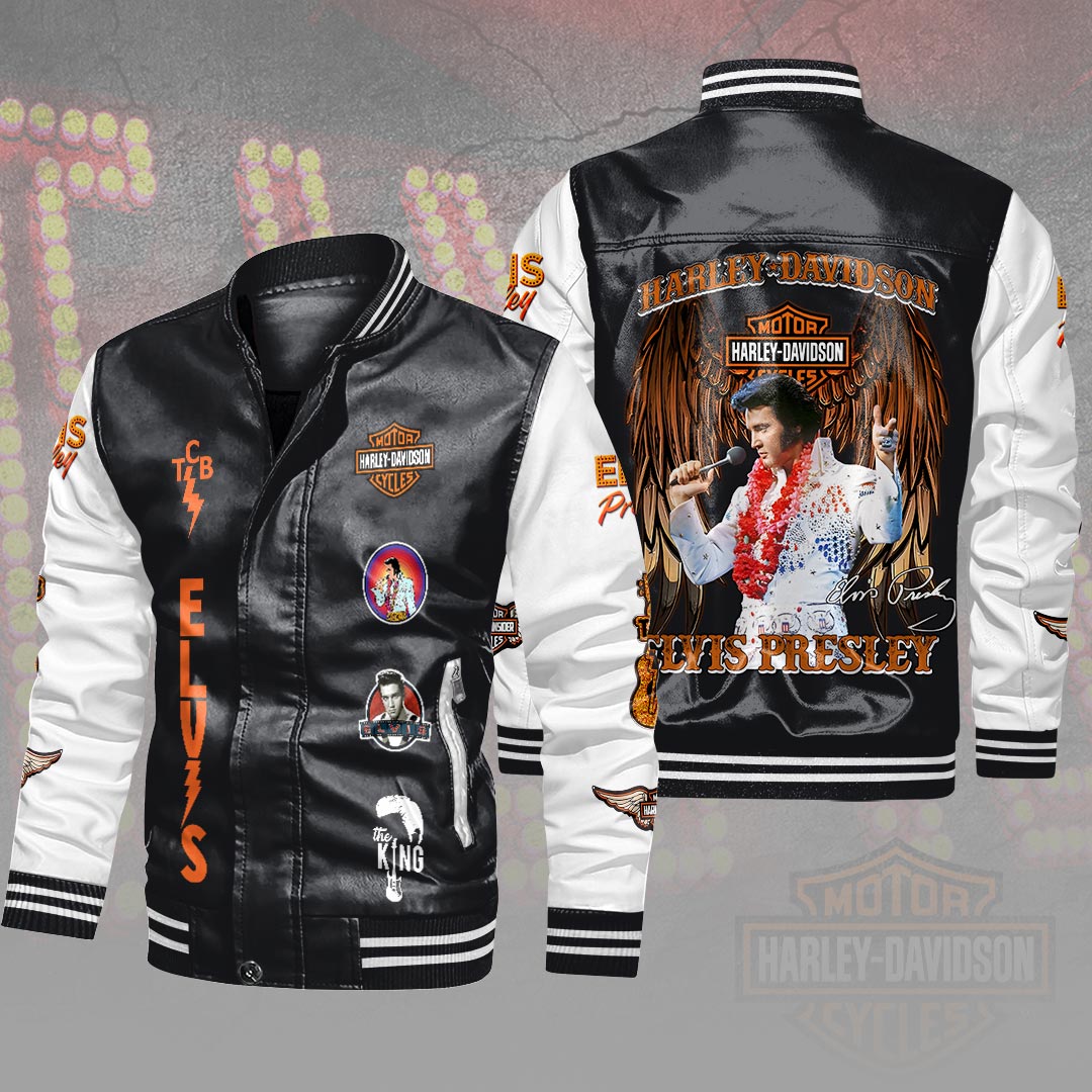 Elvis Presley Leather Bomber Jacket – HOATT15706