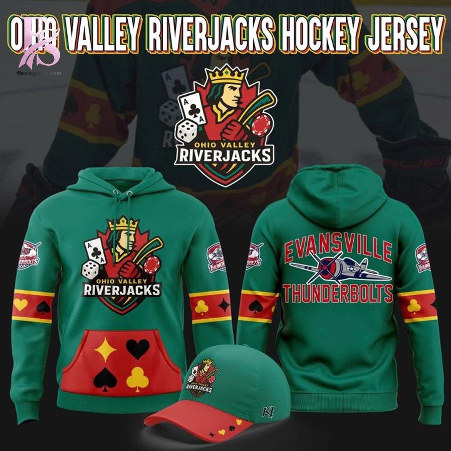 Evansville Thunderbolts OHIO VALLEY RIVERJACKS 2025 Hoodie