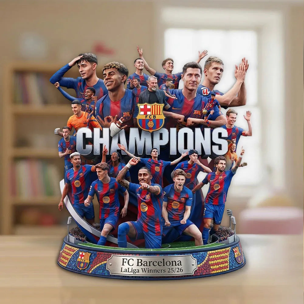 FC Barcelona LaLiga Winners 25/26 Custom Shape Acrylic Plaque – TMTHU6042