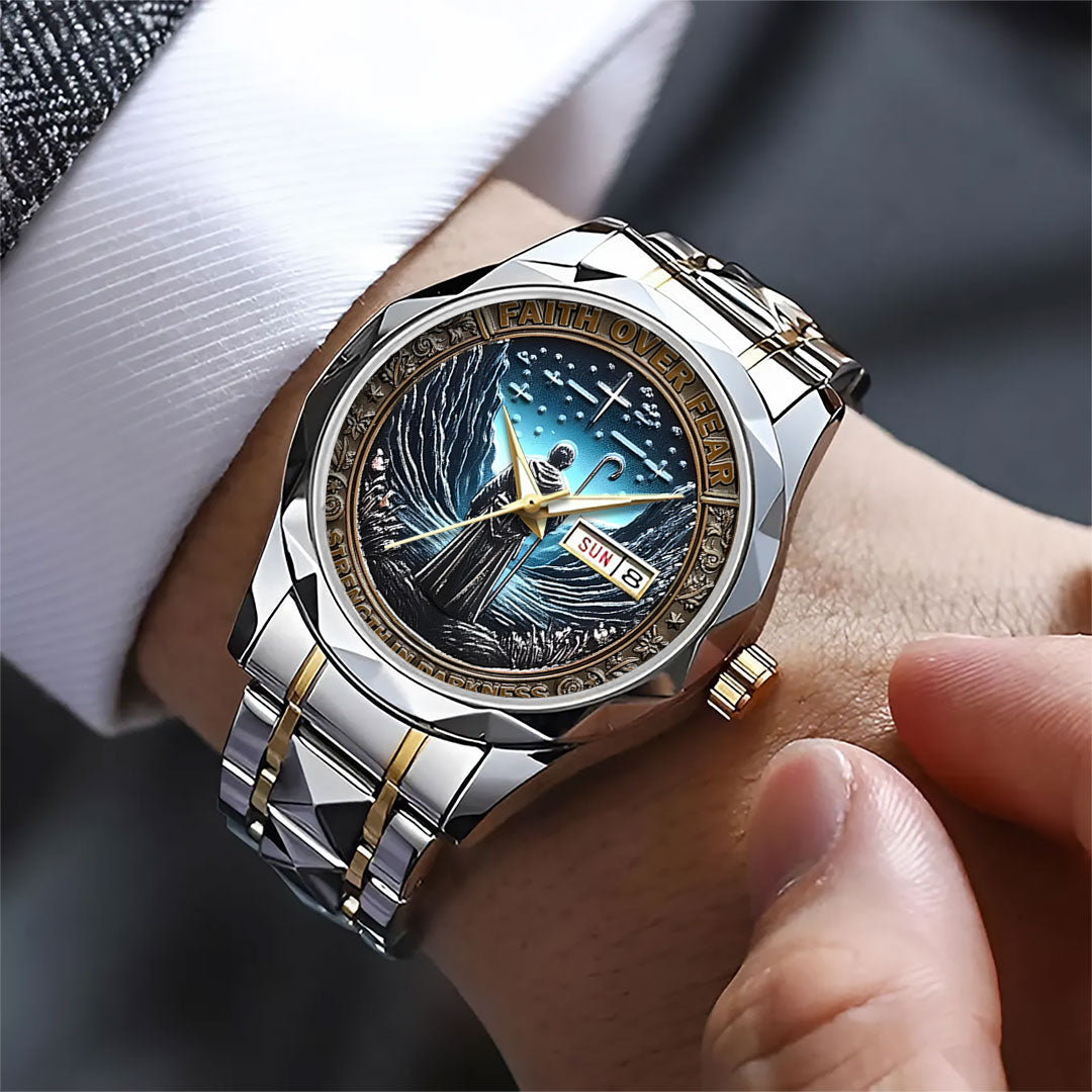 Faith Over Fear Alloy Luxury Quartz Watch – TANTN 14816