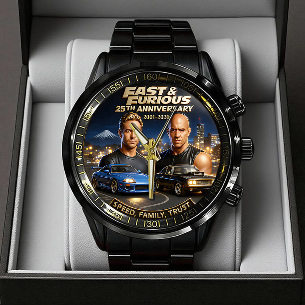 Fast & Furious 25th Anniversary 2026 Black Stainless Steel Watch – TANTN19147