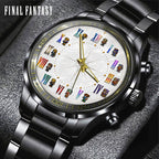 Final Fantasy Black Stainless Steel Watch – GNE7679
