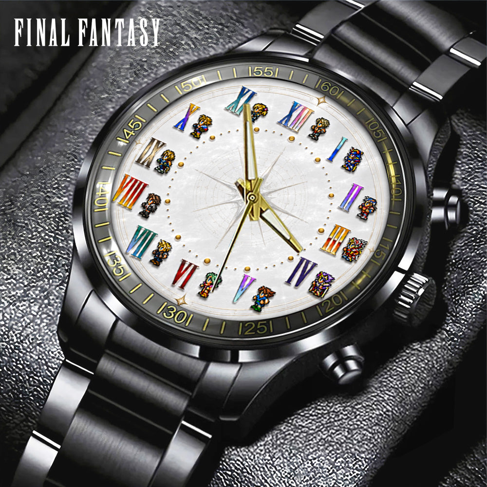 Final Fantasy Black Stainless Steel Watch – GNE7679