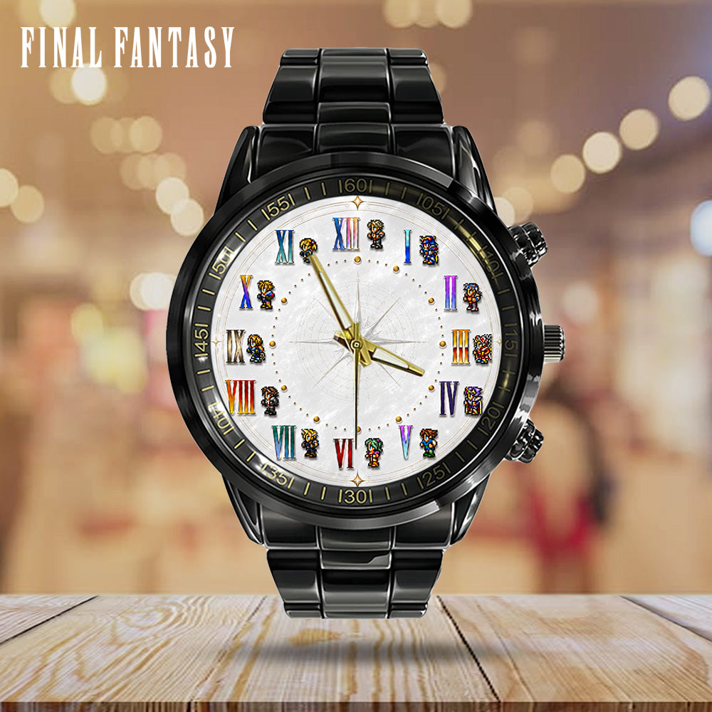 Final Fantasy Black Stainless Steel Watch – GNE7679