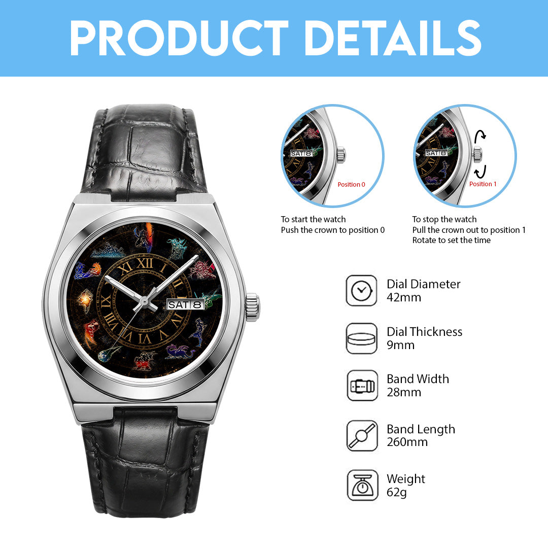 Final Fantasy Leather Alloy Watch – GNE7682