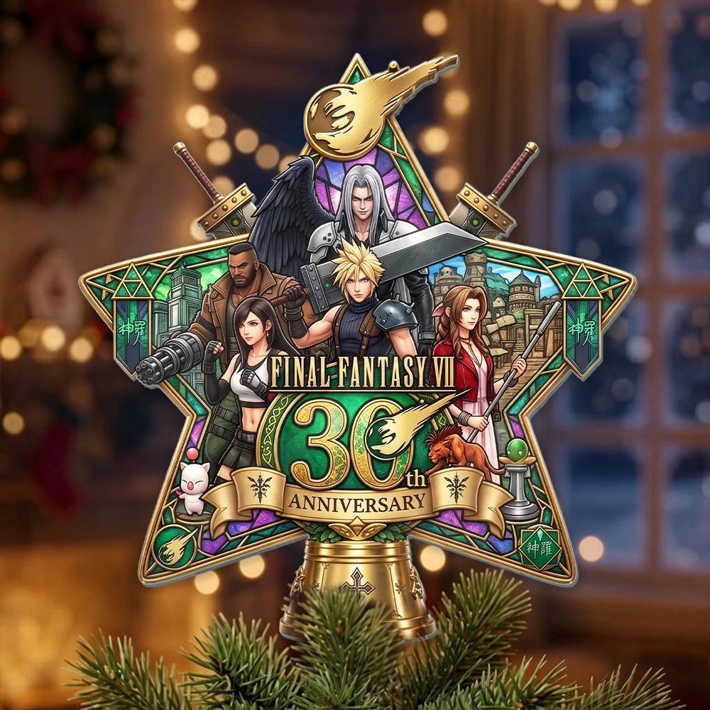 Final Fantasy VII 30th Anniversary Christmas Tree Topper – TMTHU9682