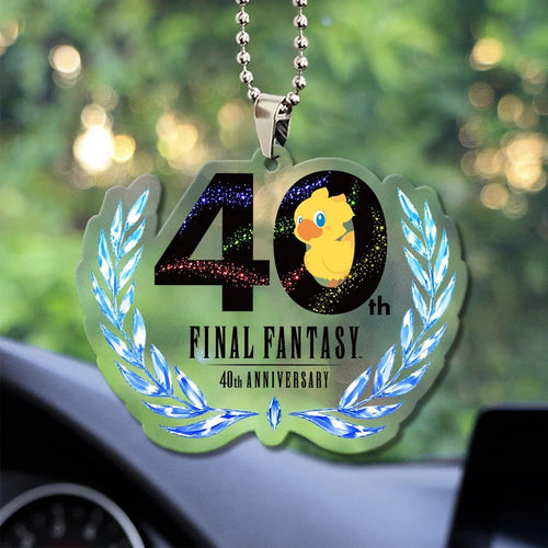 Final Fantasy 40th Anniversary Custom shape 2-sided Acrylic Car Ornament – GNE8531
