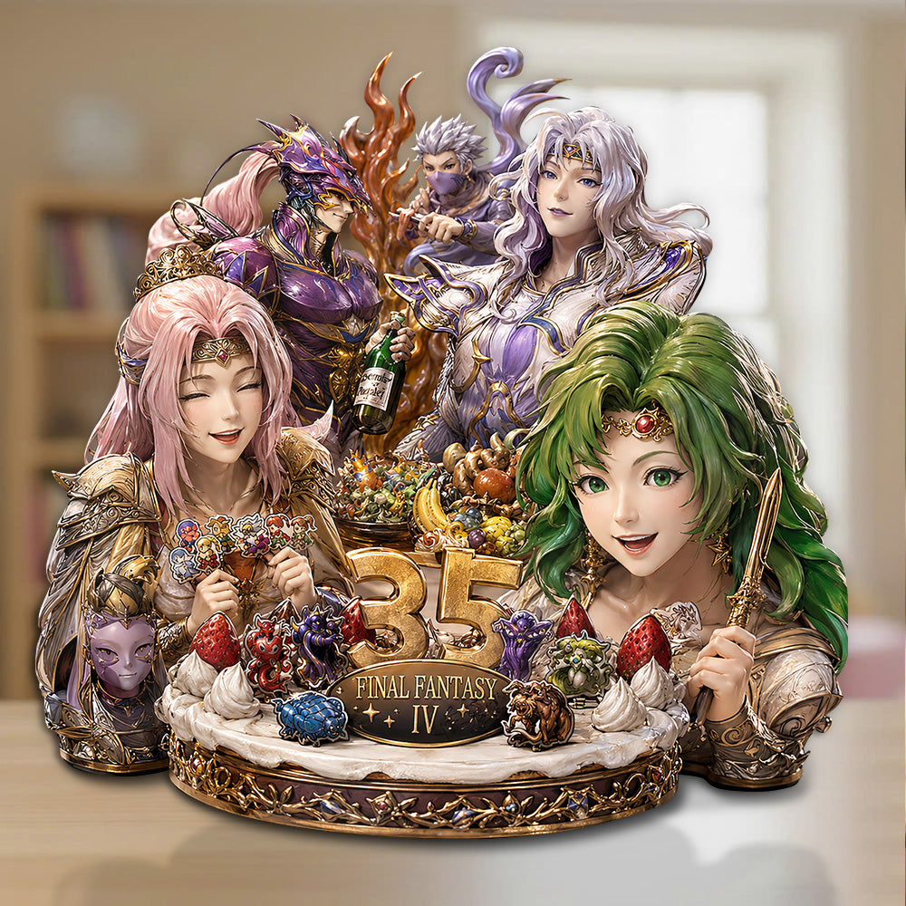 Final Fantasy IV 35th Anniversary Custom Shape Acrylic Plaque – GNE7732