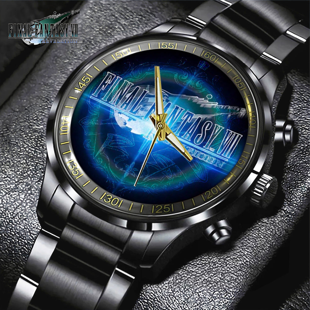 Final Fantasy VII Revelation Black Stainless Steel Watch – GNE7139