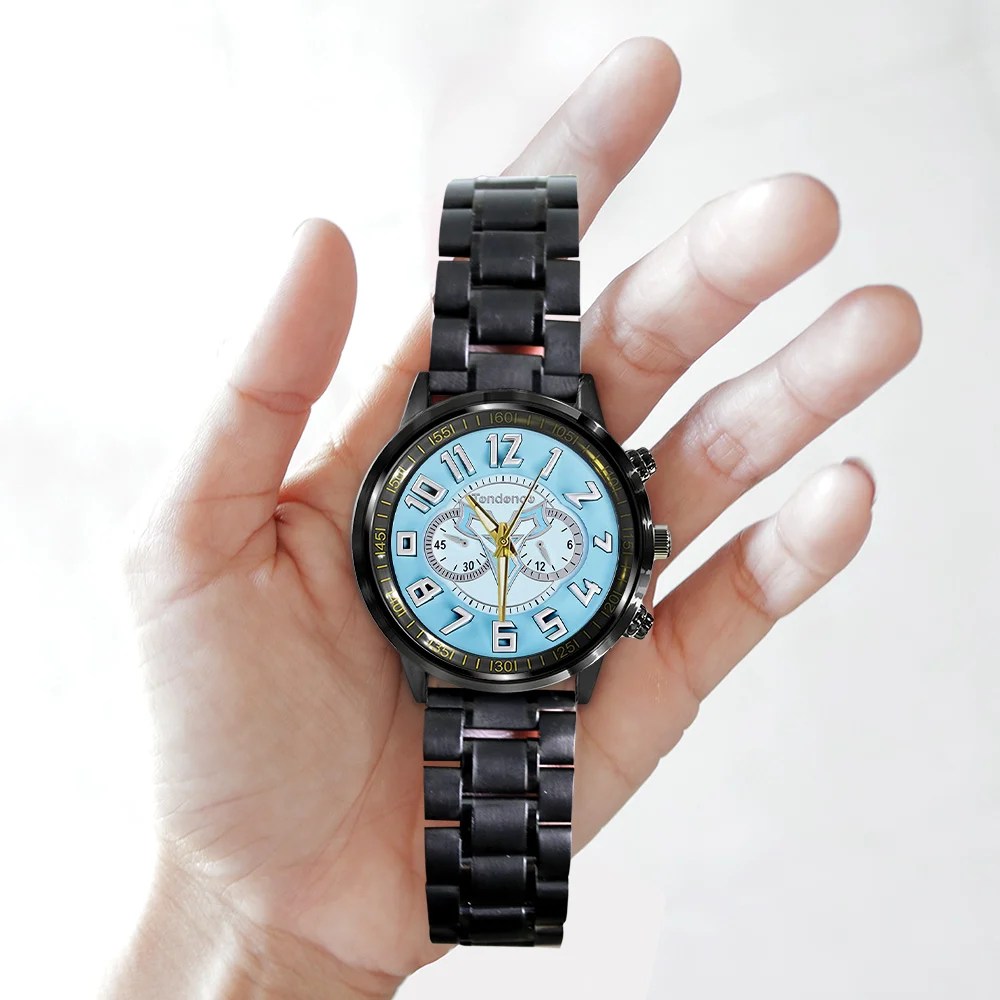 Final Fantasy X x Tidus 25th Anniversary Black Stainless Steel Watch – GNE9169