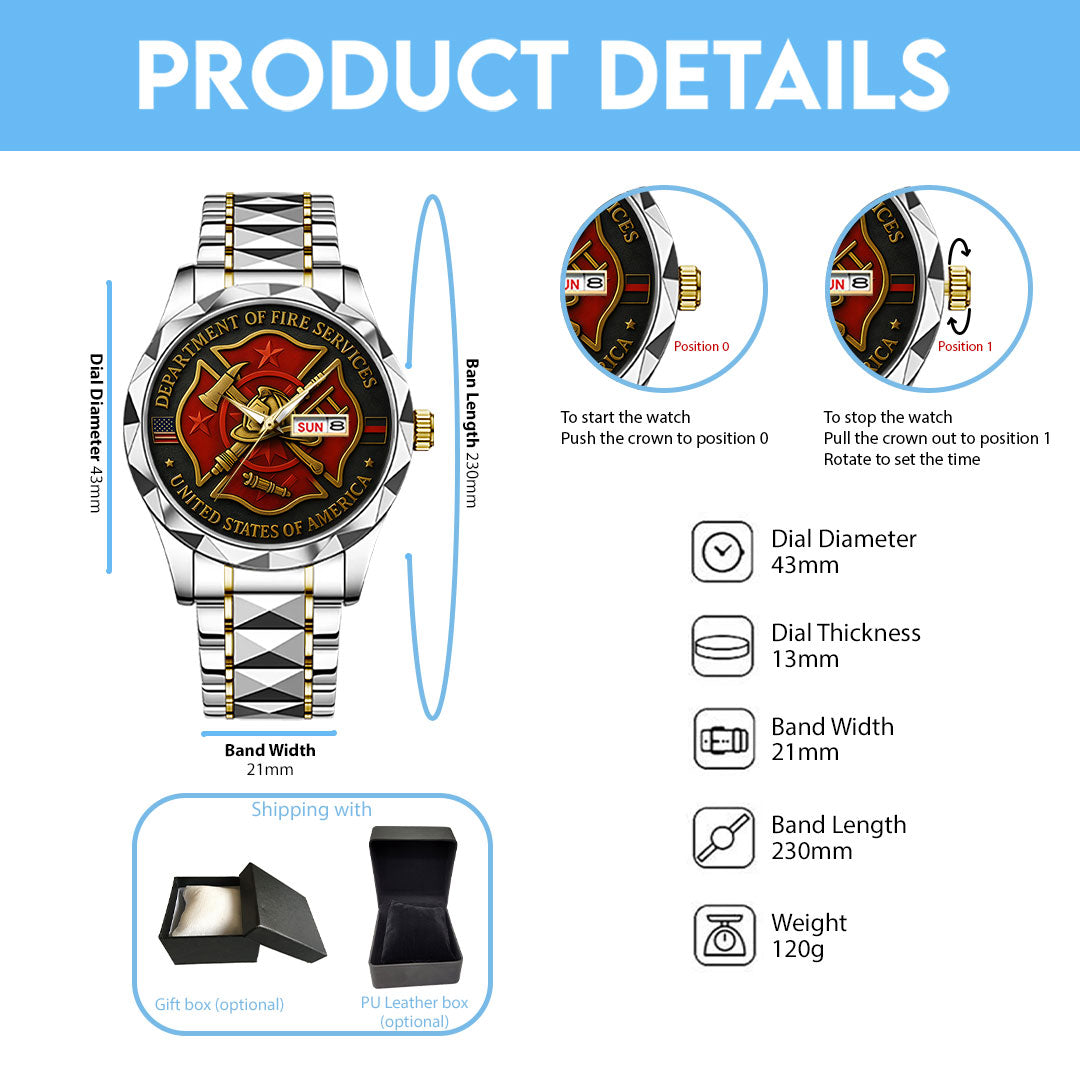 Firefighter Alloy Luxury Quartz Watch – TANTN 14781