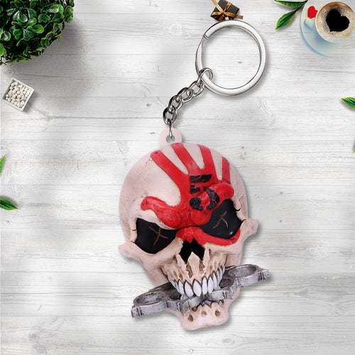 Five Finger Death Punch Custom Shape 2-sided Keychain – GNE8043