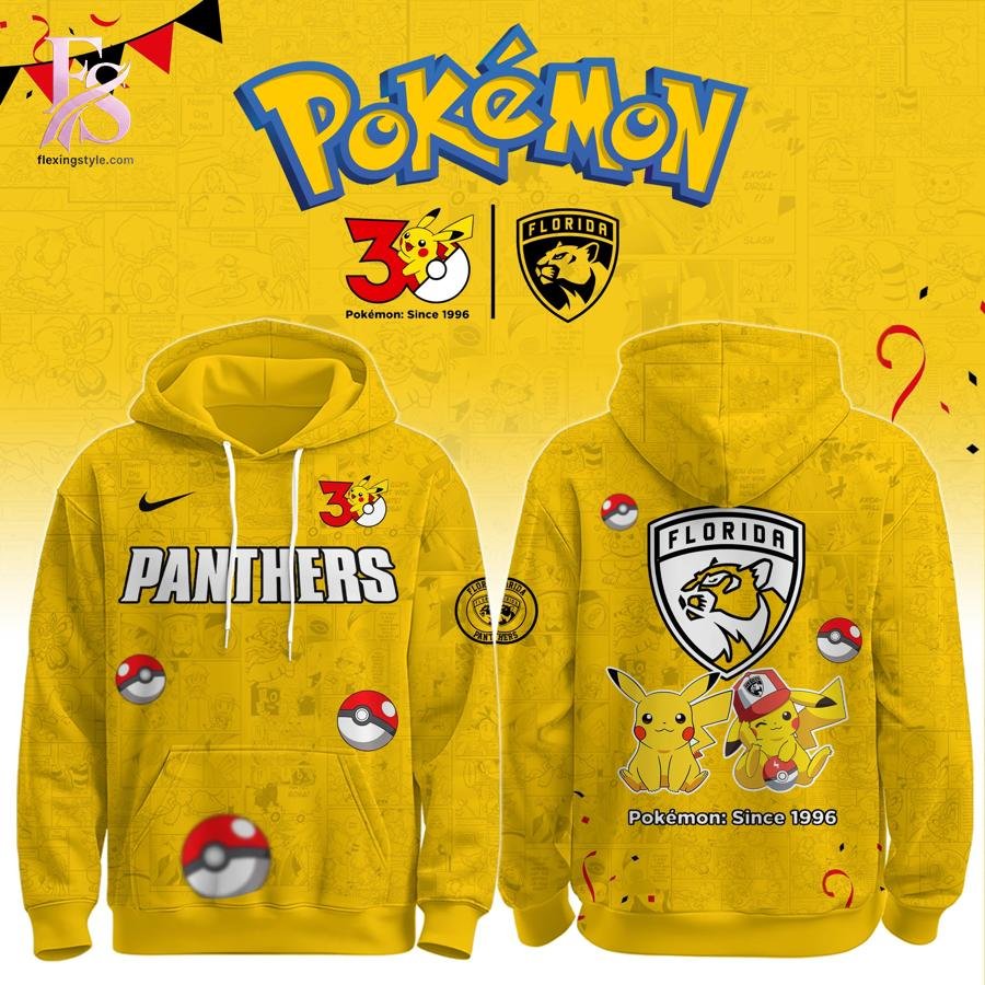 Florida Panthers Pokemon 30th Anniversary Hoodie
