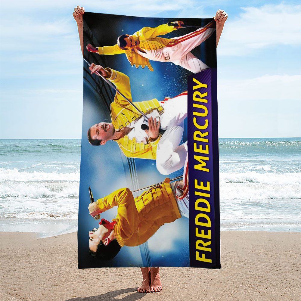 Freddie Mercury Rectangle Beach Towel – TMTHU2879