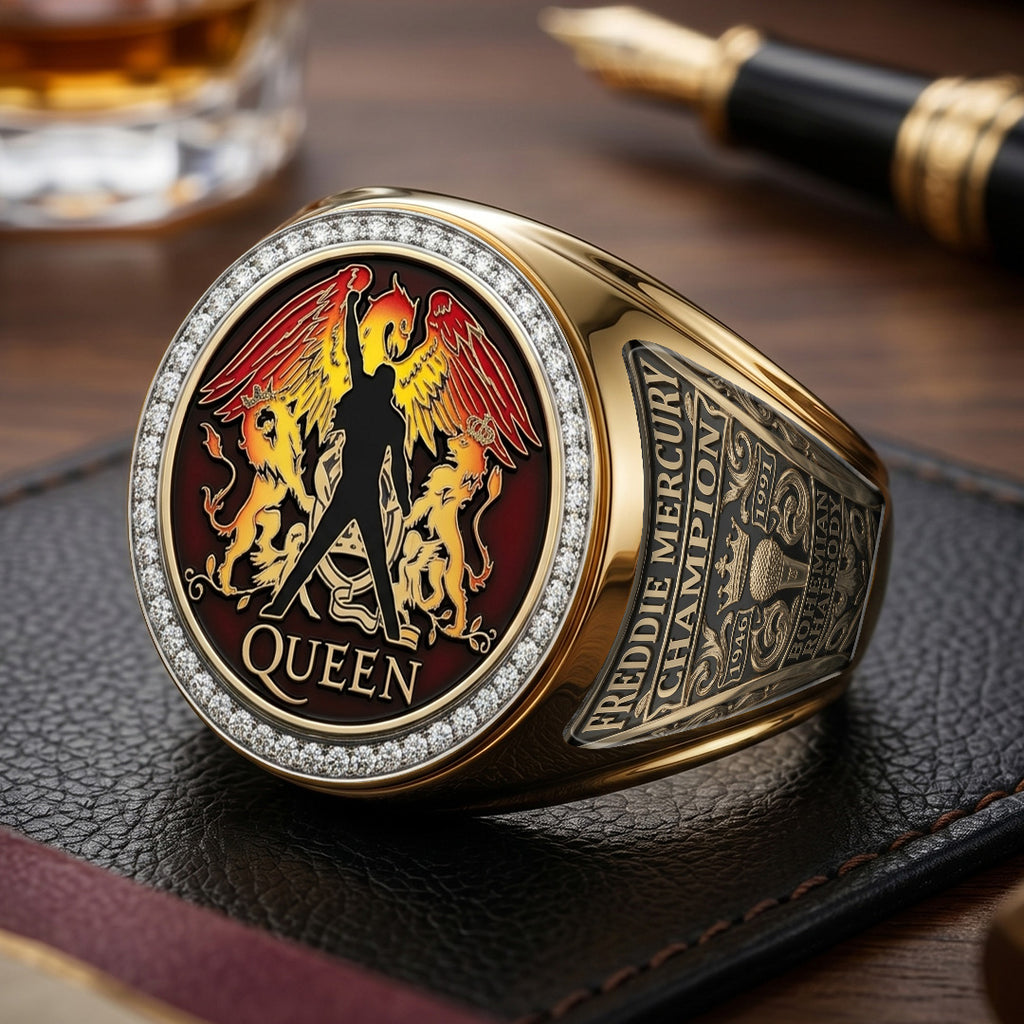 Freddie Mercury 3D Engraved Ring – TMTHU7074