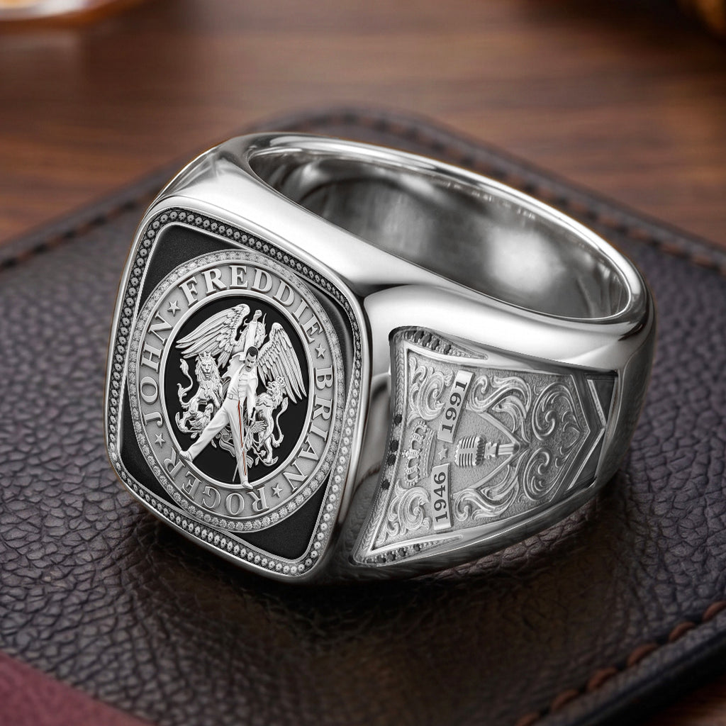 Freddie Mercury 3D Engraved Ring – TMTHU7075