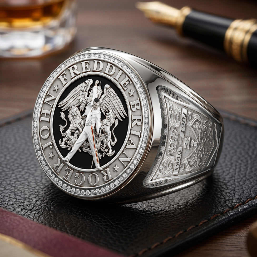 Freddie Mercury 3D Engraved Ring – TMTHU7075
