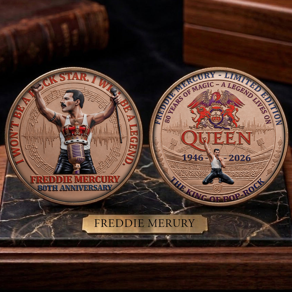 Freddie Mercury 80th Anniversary 2026 Commemorative Coin – TMTHU5529