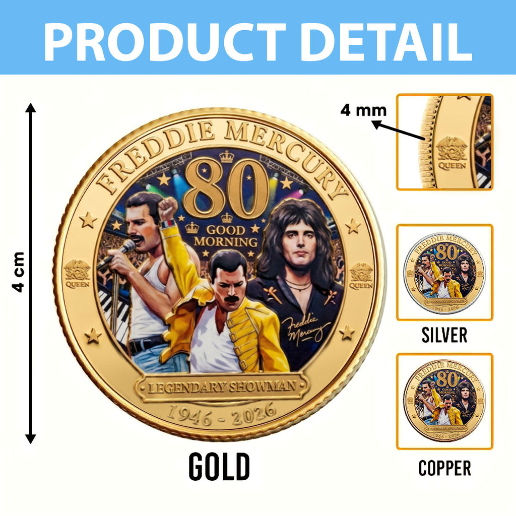 Freddie Mercury 80th Anniversary 2026 Commemorative Coin – TMTHU5432
