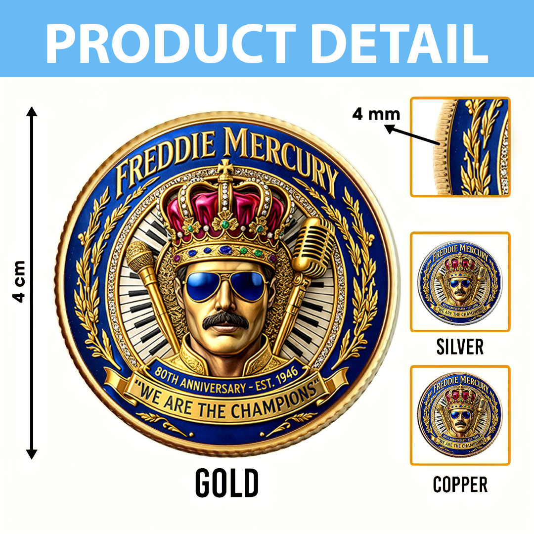 Freddie Mercury 80th Anniversary Commemorative Coin – HOATT16839