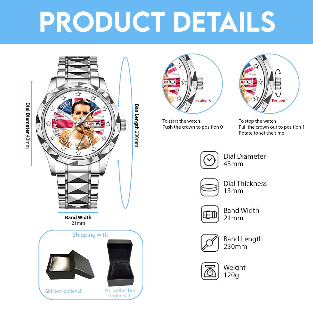 Freddie Mercury Alloy Luxury Quartz Watch – MAITM 12078