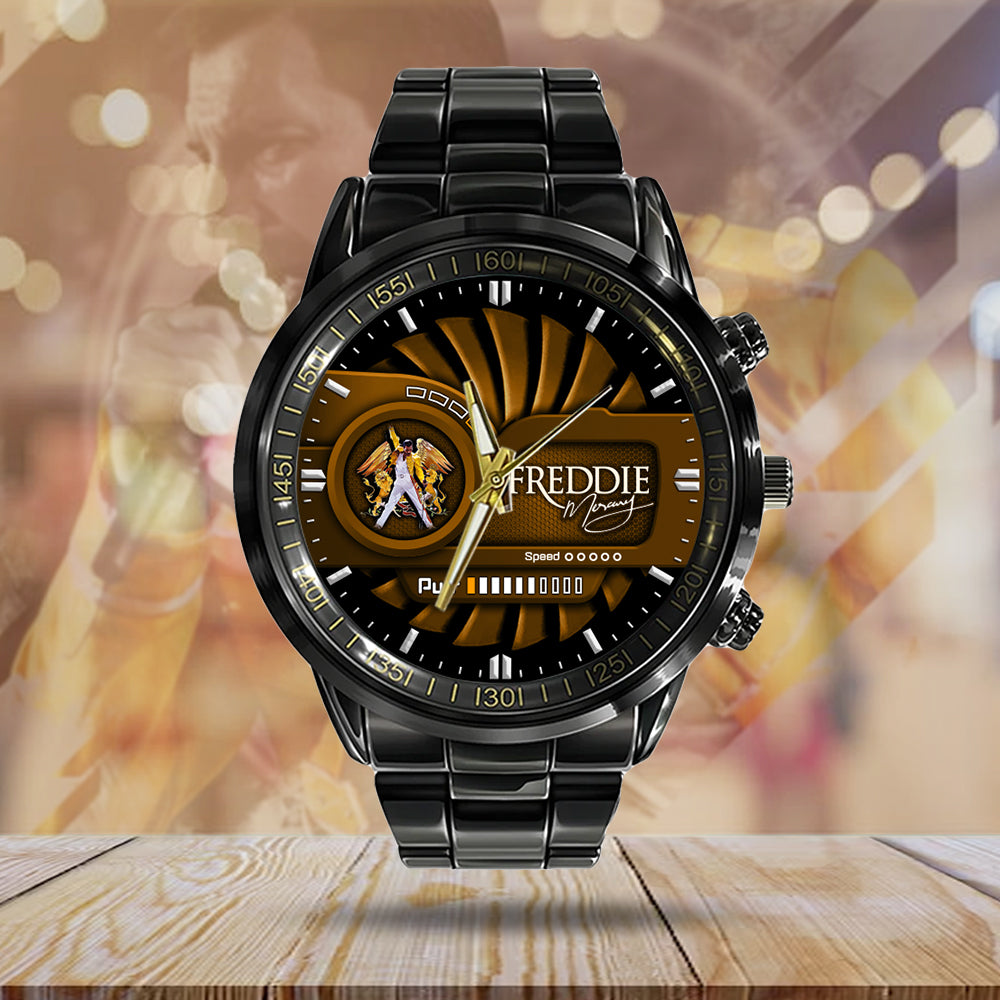 Freddie Mercury Black Stainless Steel Watch – MAITM10533