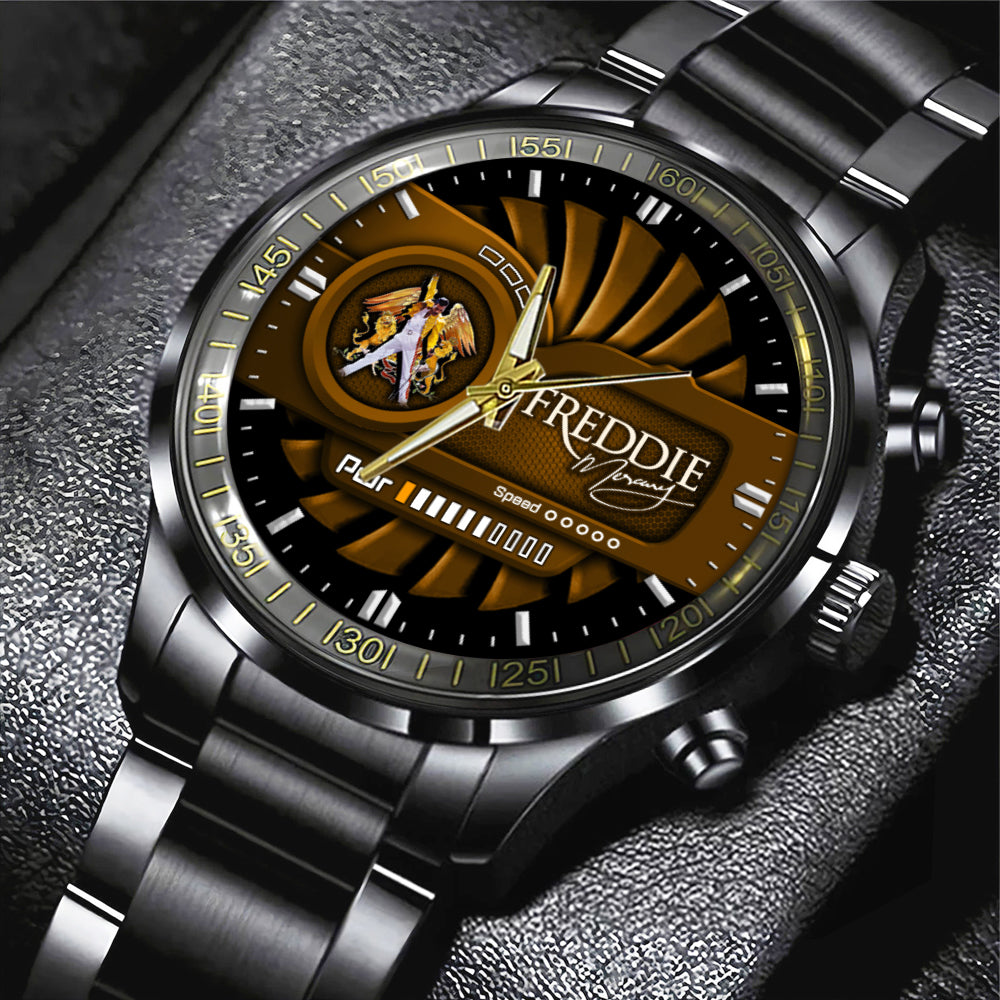 Freddie Mercury Black Stainless Steel Watch – MAITM10533