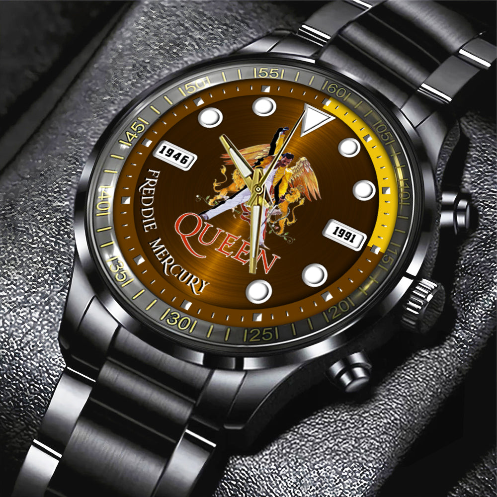 Freddie Mercury Black Stainless Steel Watch – MAITM7877