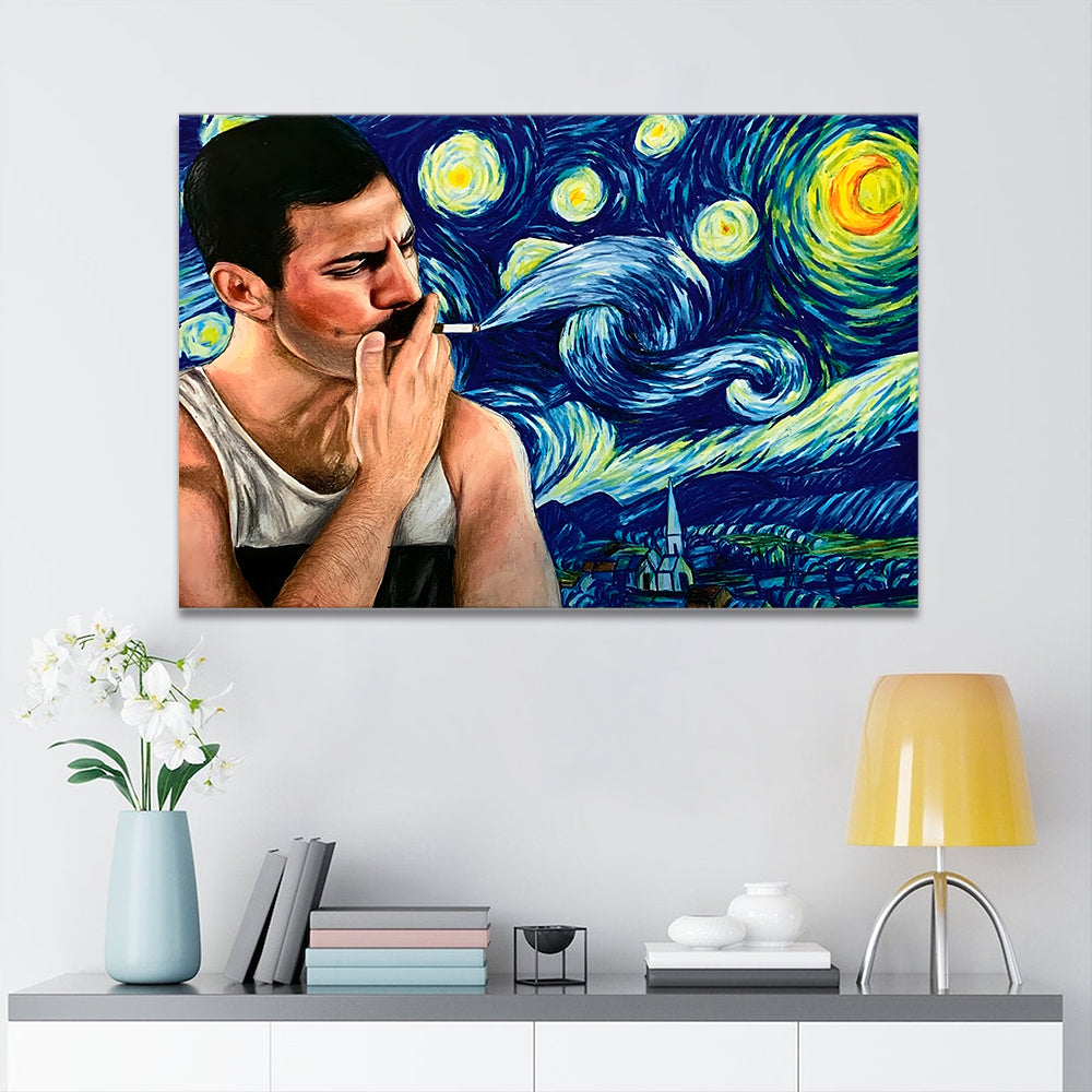 Freddie Mercury Rectangle Canvas With Inner Frame – MAITM10534