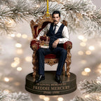 Freddie Mercury Custom Shape 2-side Printed Acrylic Ornament – MAITM15337