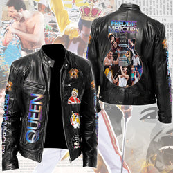 Freddie Mercury Motorcycle Leather Jacket – TMTHU5546