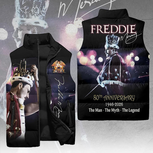Freddie Mercury 80th Anniversary 3D Sleeveless Down Jacket – HOATT15244
