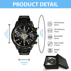KISS Black Stainless Steel Watch – GNE 2130