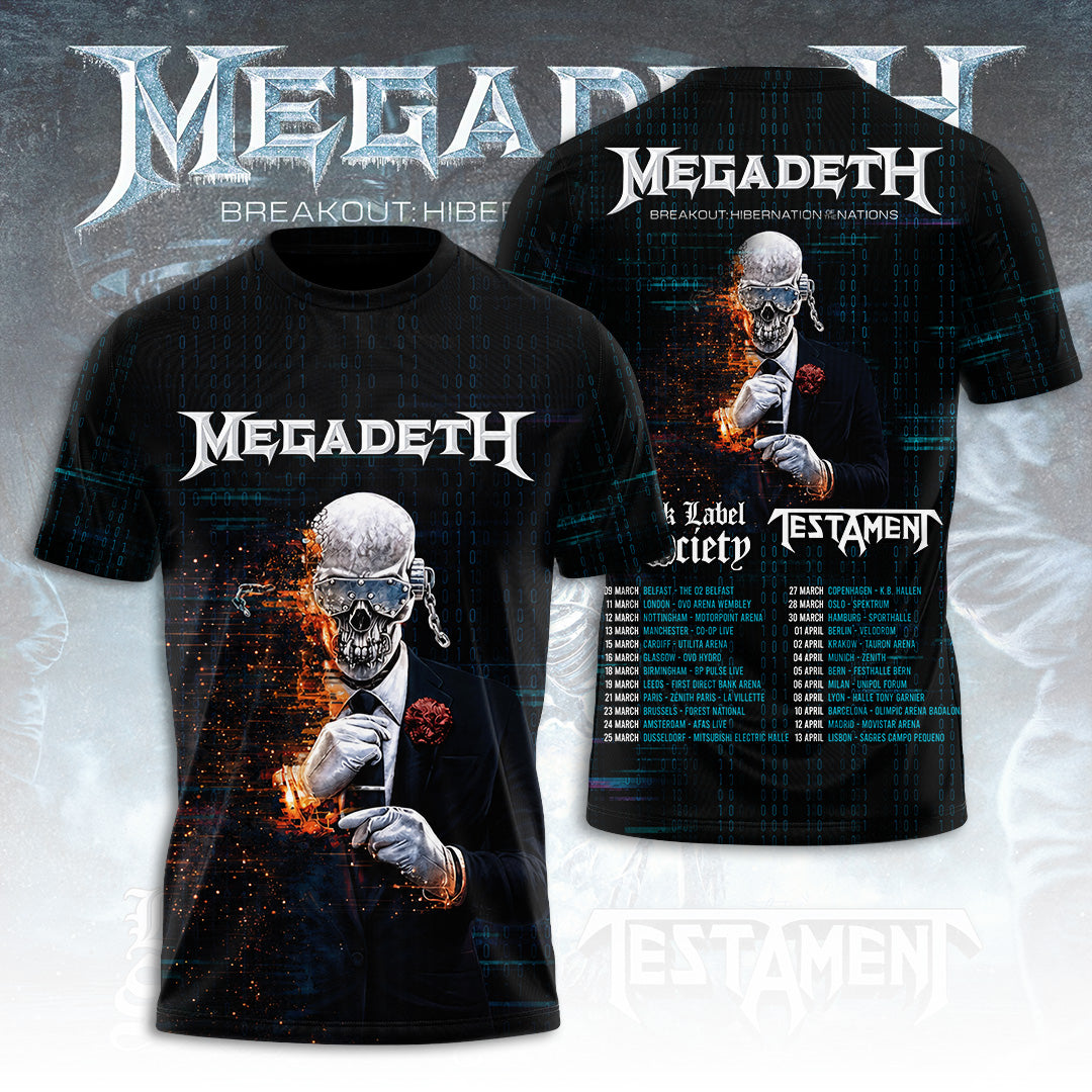 Megadeth 2027 European Tour 3D Apparel – GNE8035