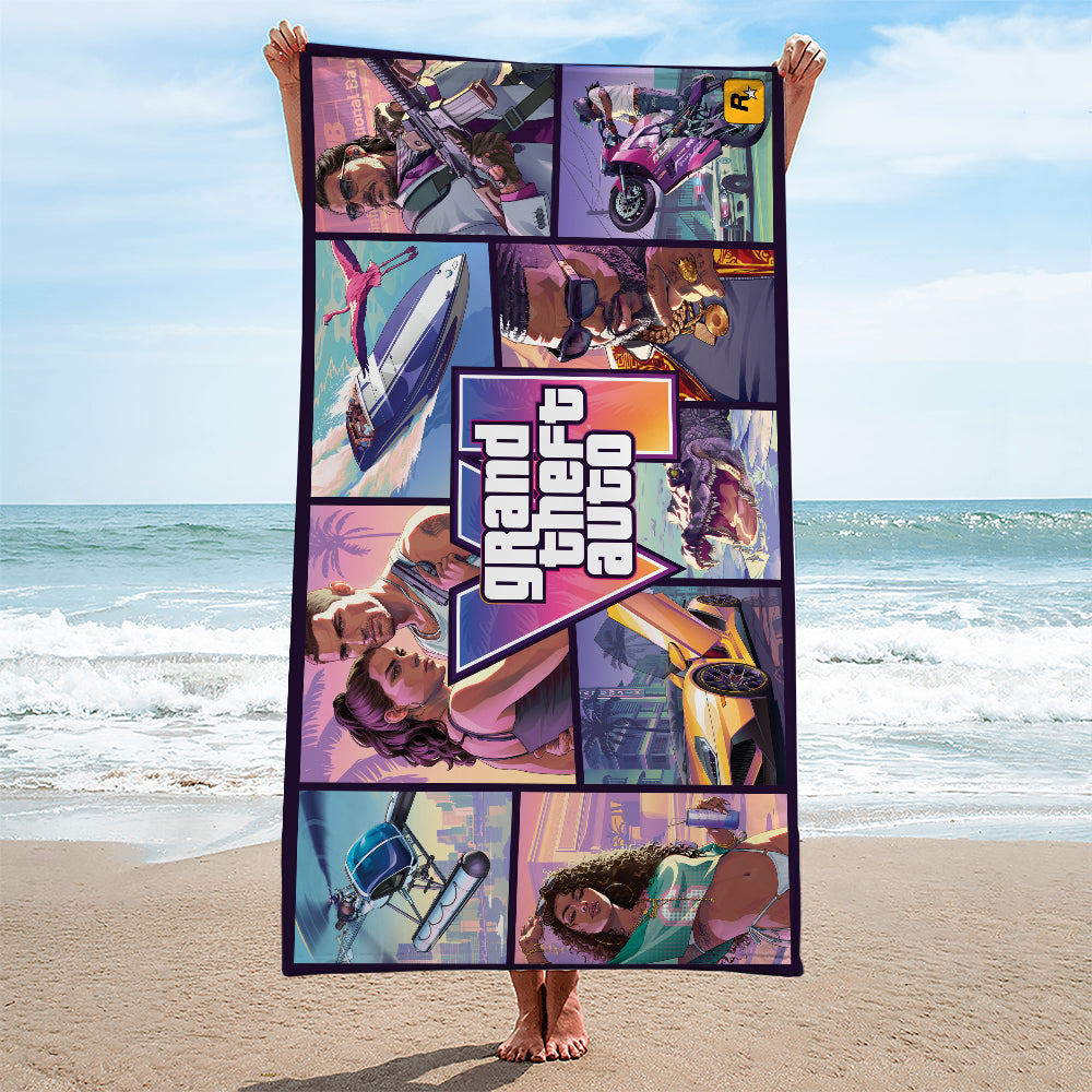 Grand Theft Auto VI Rectangle Beach Towel – TANTN24818