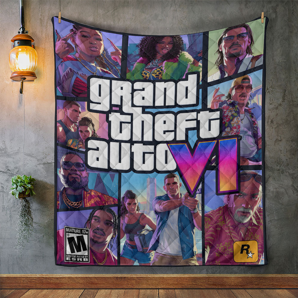 Grand Theft Auto VI Quilt Blanket – TANTN24032
