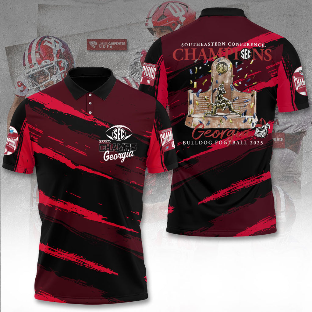 Georgia Bulldogs Football 2025 SEC Football Champions 3D Apparel – TANTN19281