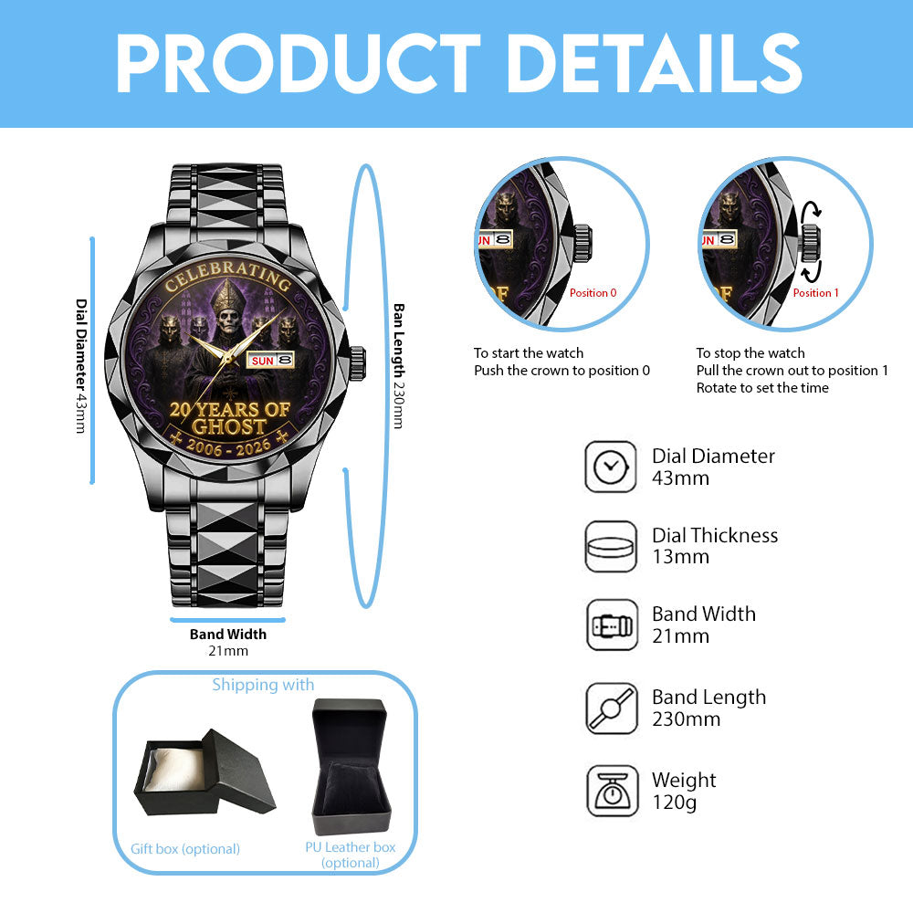 Ghost Band 20th Anniversary Alloy Luxury Quartz Watch – TANTN24528