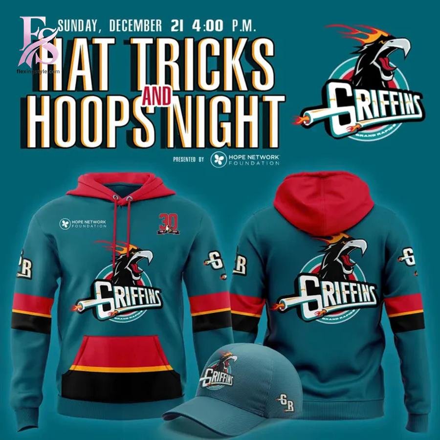 Grand Rapids Griffins Hattrick and Hoops Night 2025 Hooodie