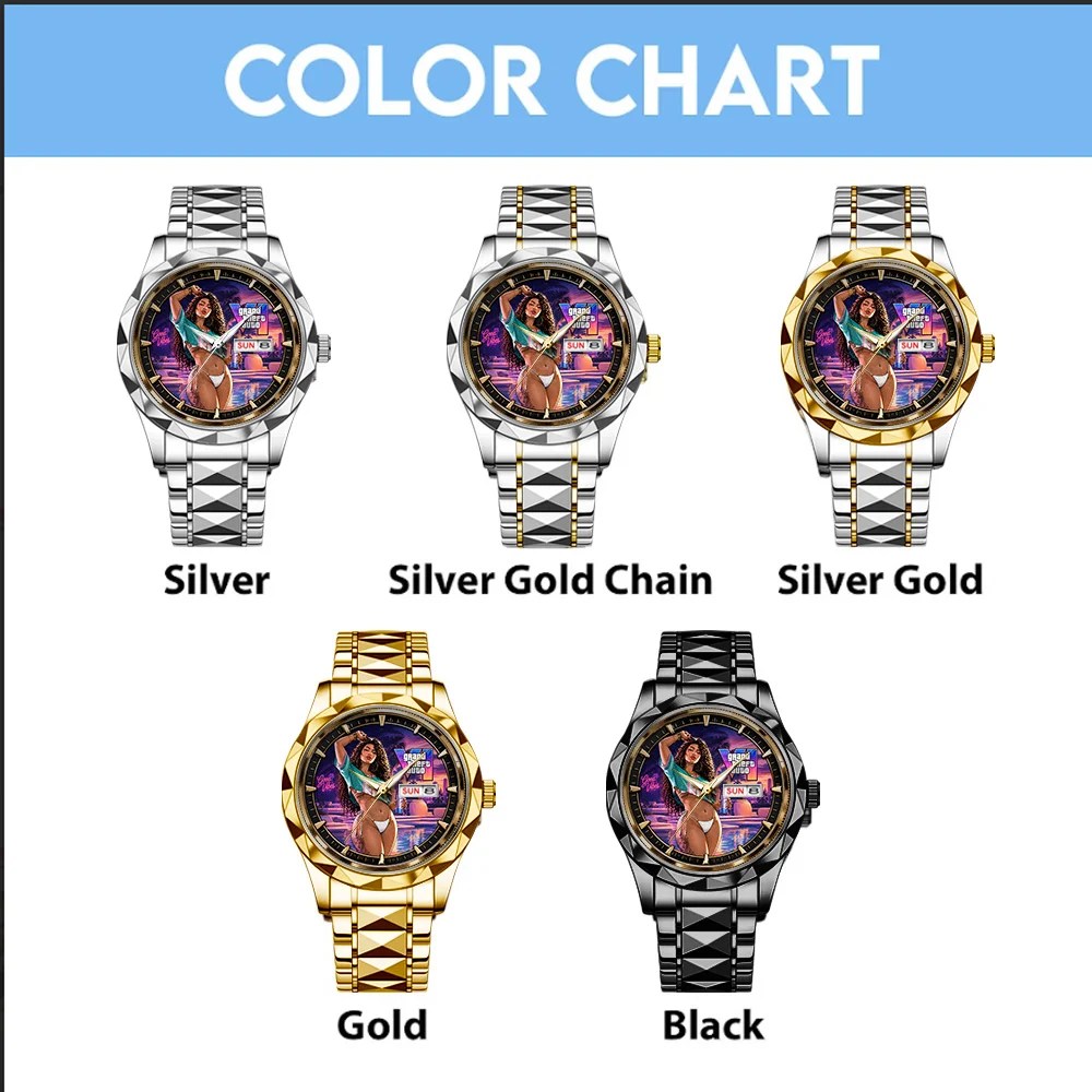 Grand Theft Auto VI Alloy Luxury Quartz Watch – GNE8736