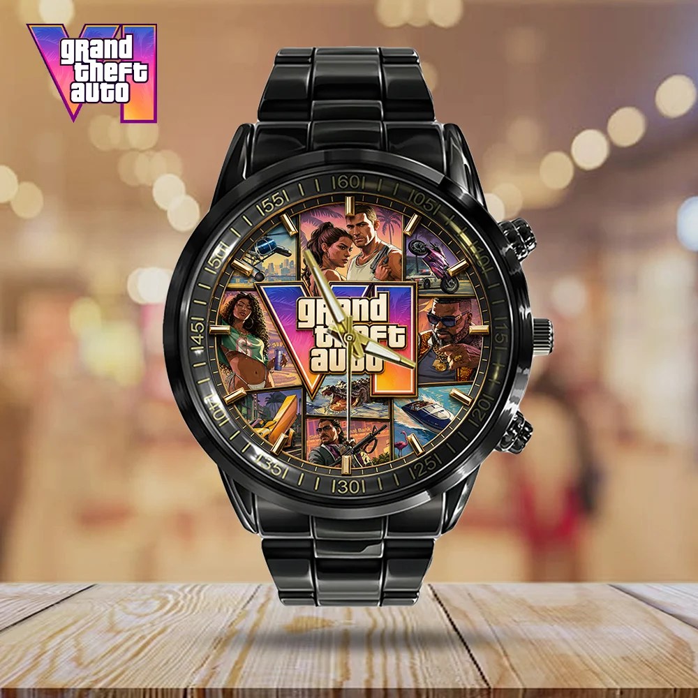 Grand Theft Auto VI Black Stainless Steel Watch – GNE8379